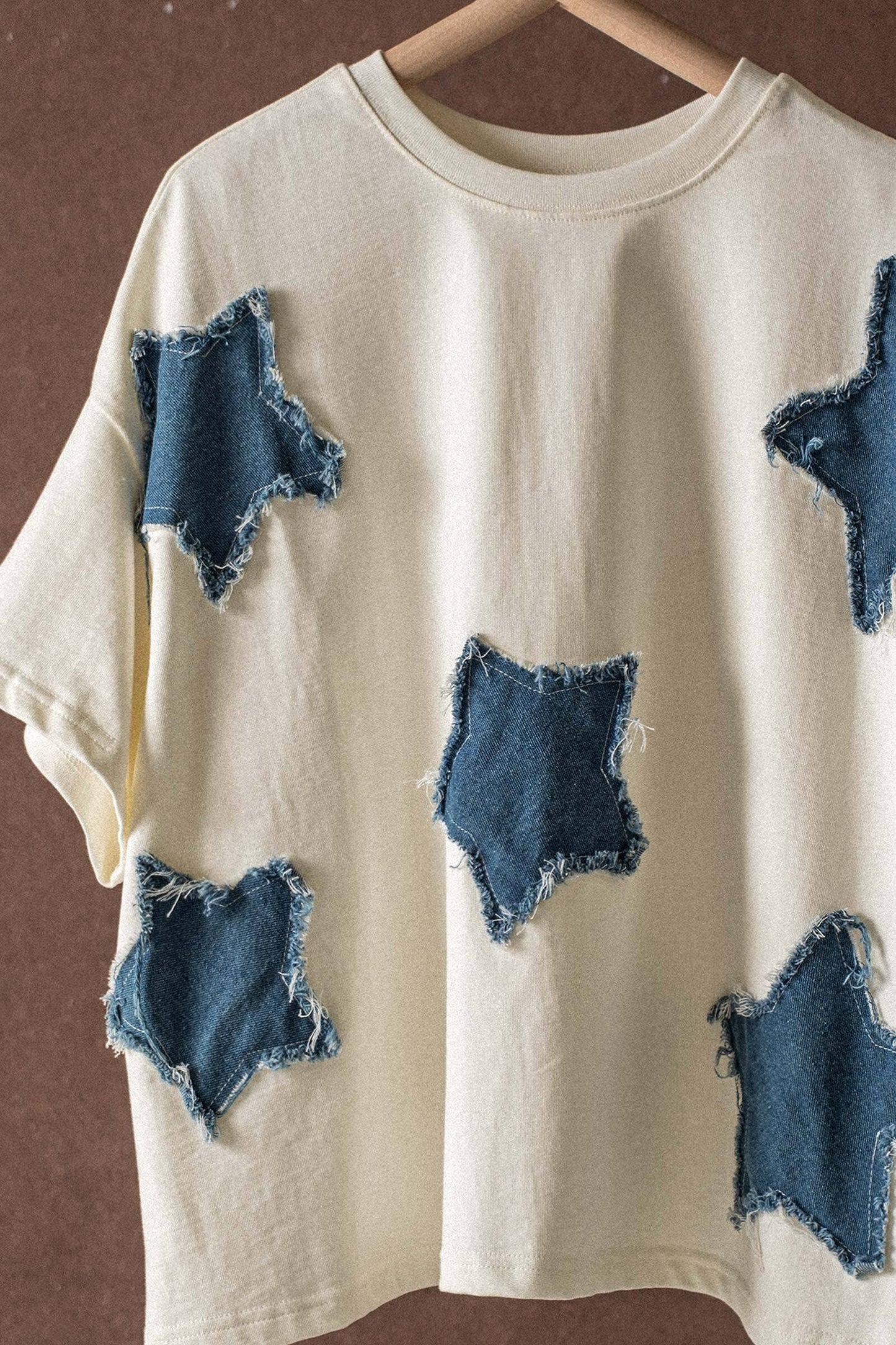 Distressed Denim Star Tee