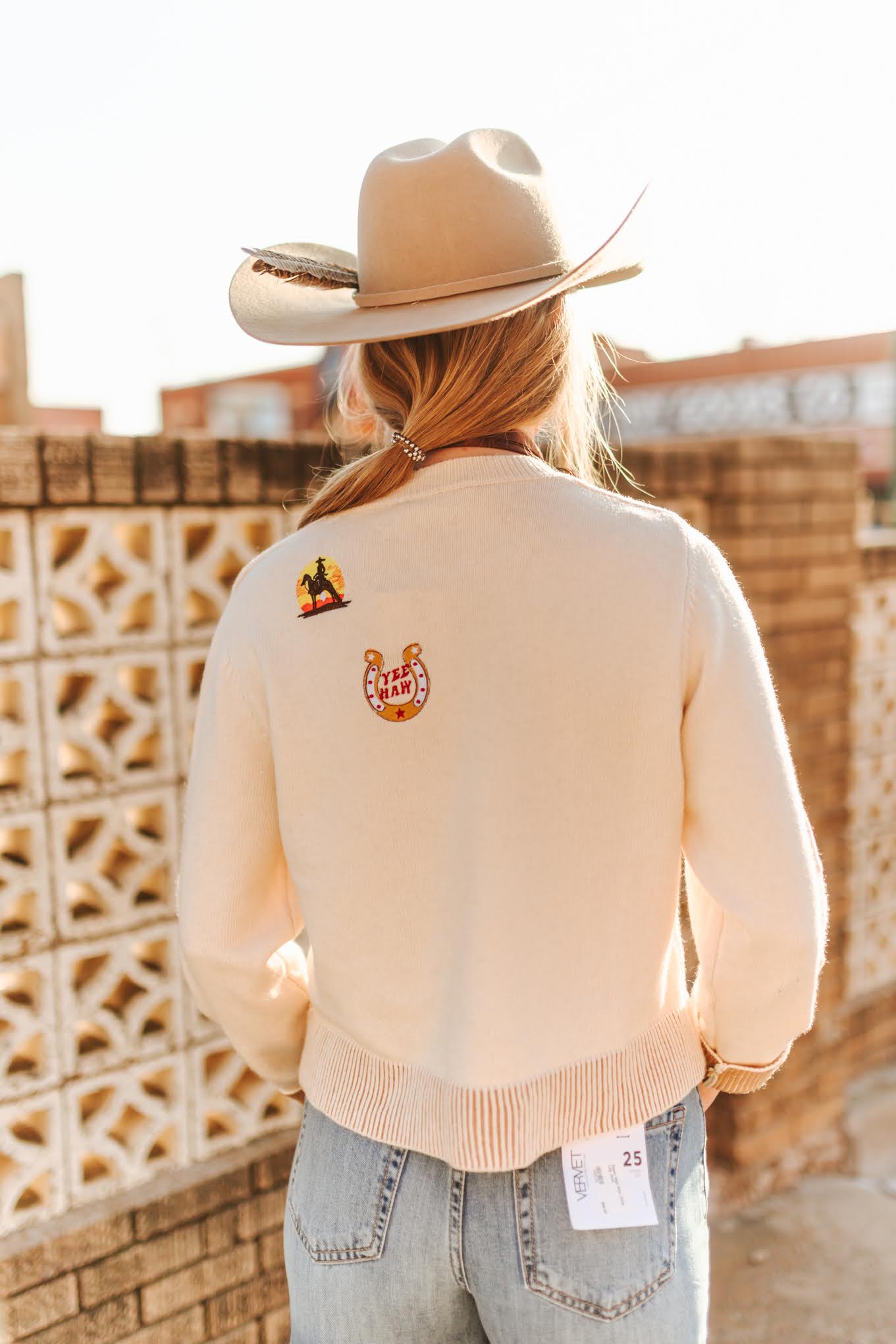 Horse Graphic Western Patch Sweater