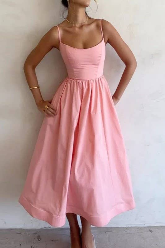 Marine Life print spaghetti strap sundress