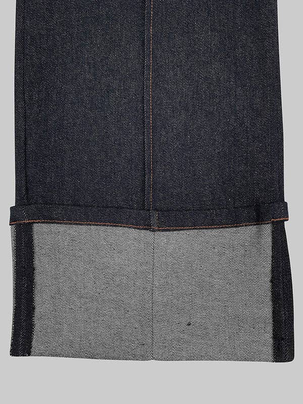 High Waist Straight Contrast Split Jean Pants