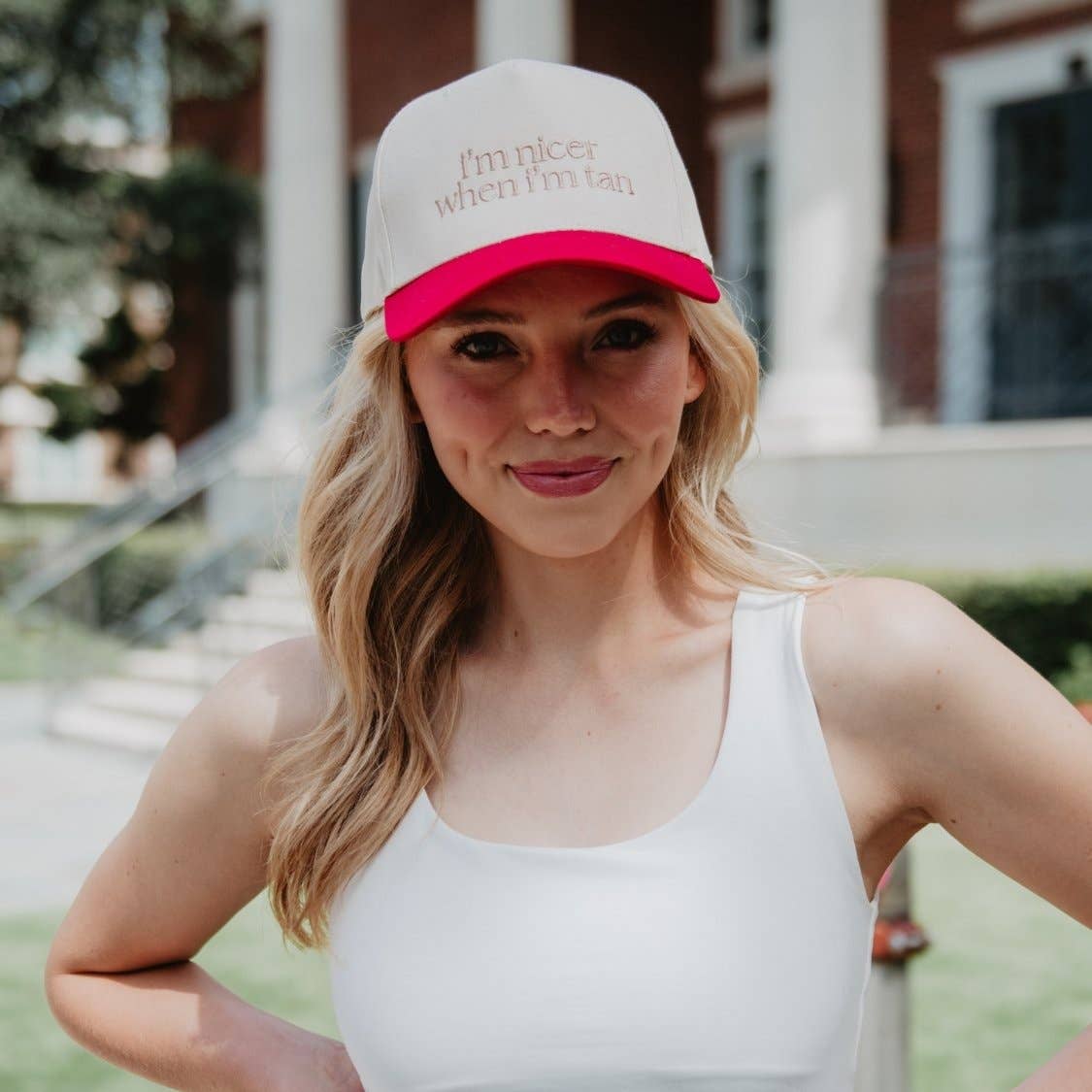 I'm Nicer When I'm Tan Two-Toned Vintage Hats