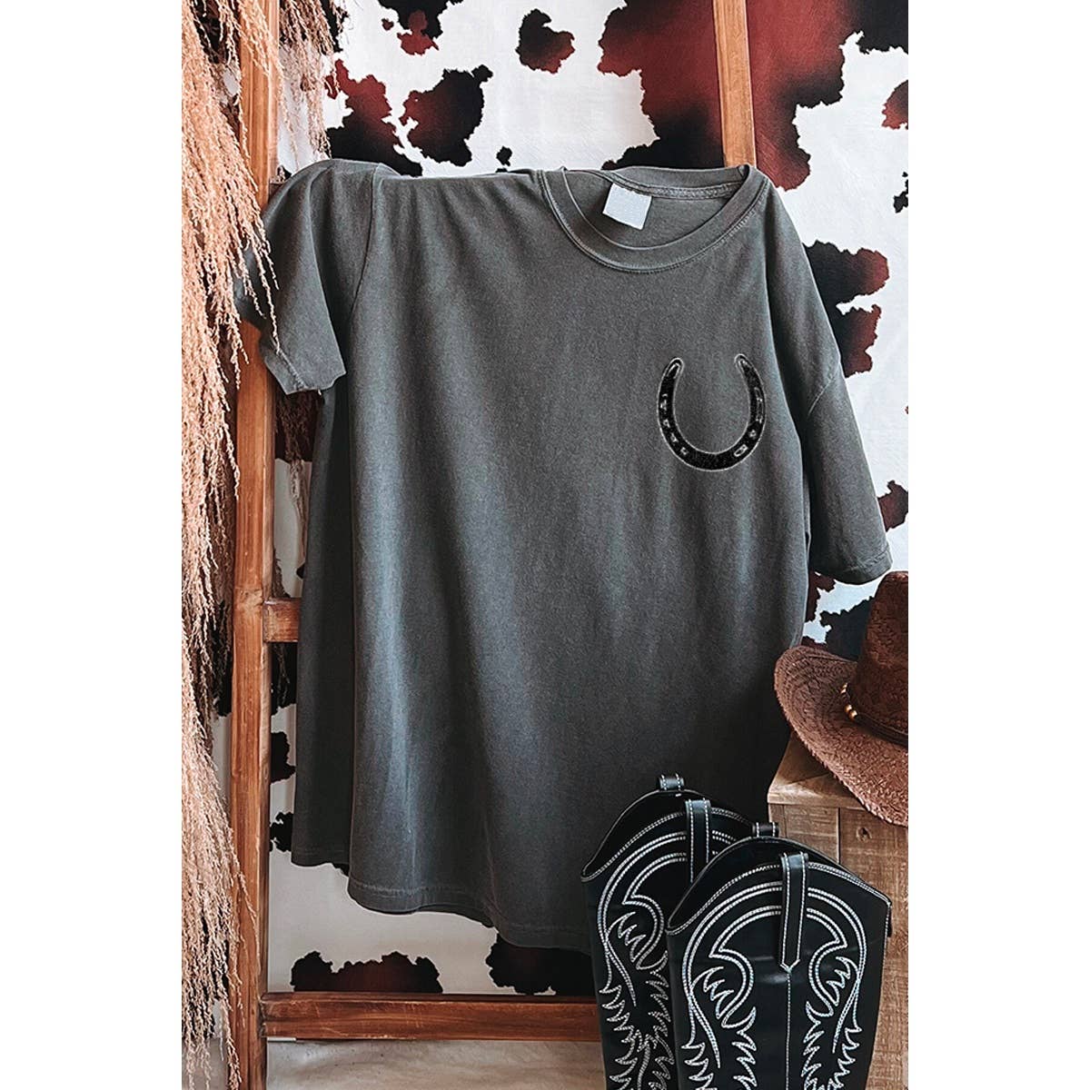 BUTTERFLY DROPPED  GRAPHIC  OVERSIZED TEE