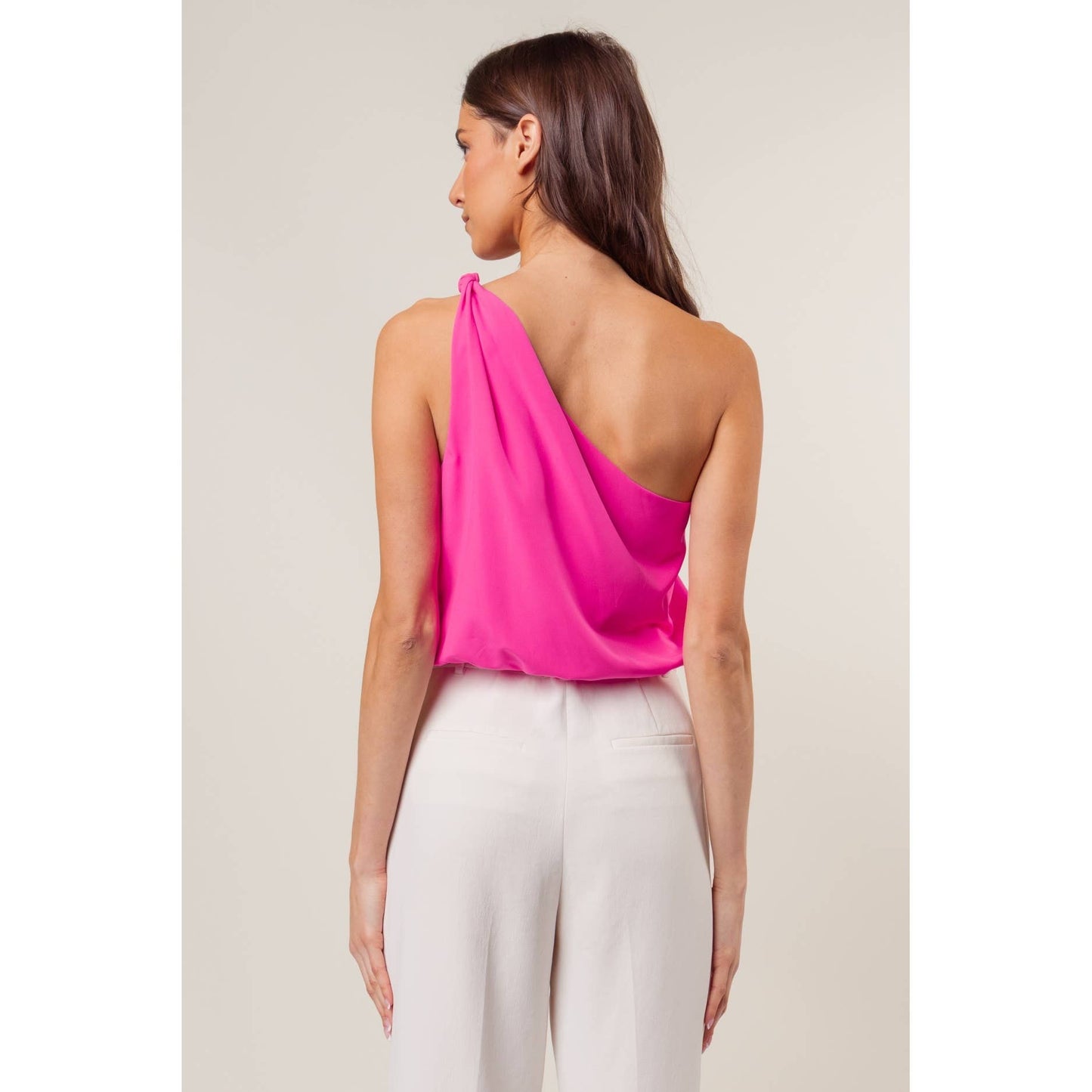 One Shoulder Knot Detail Top