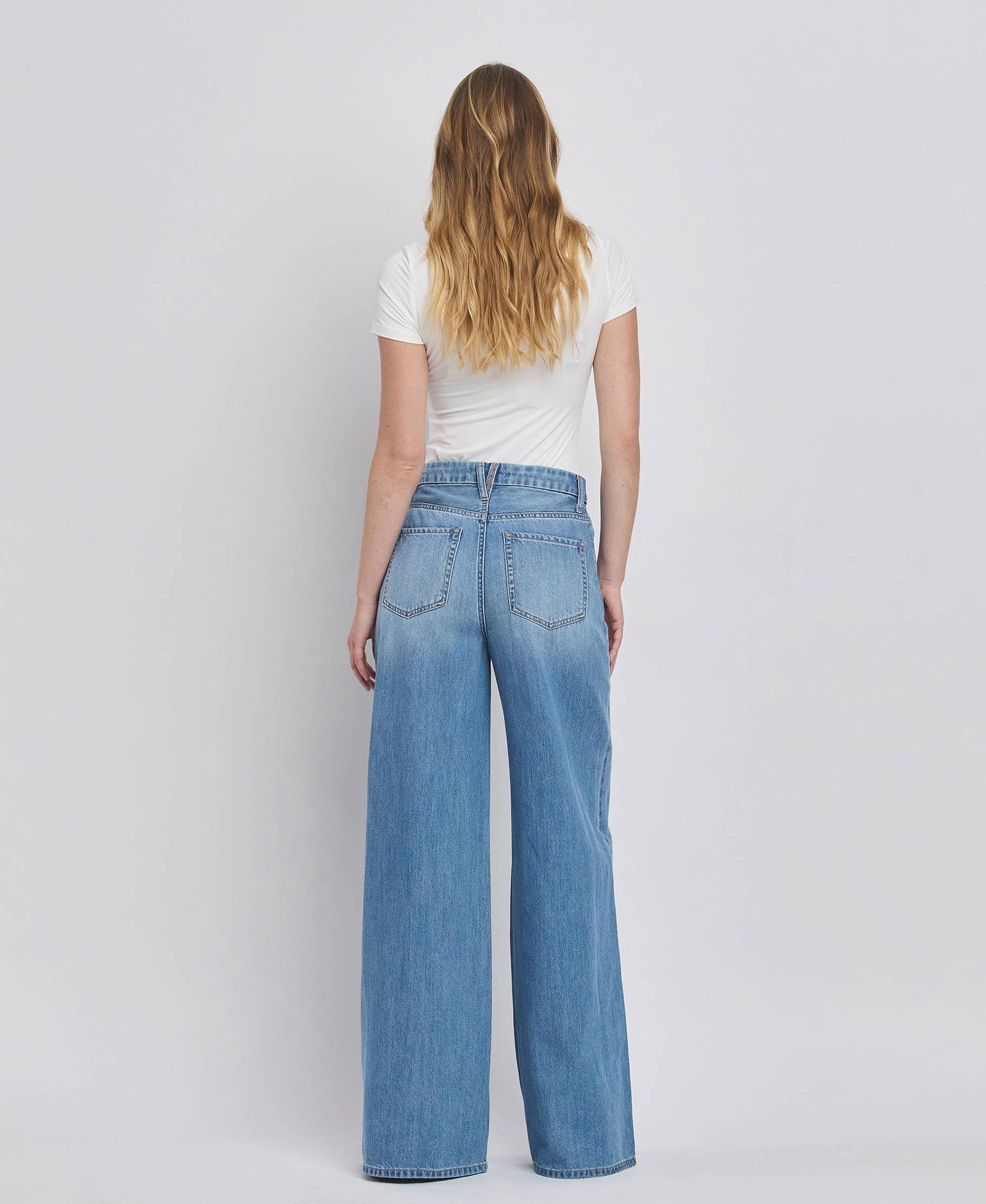 SUPER HIGH RISE WIDE LEG JEANS