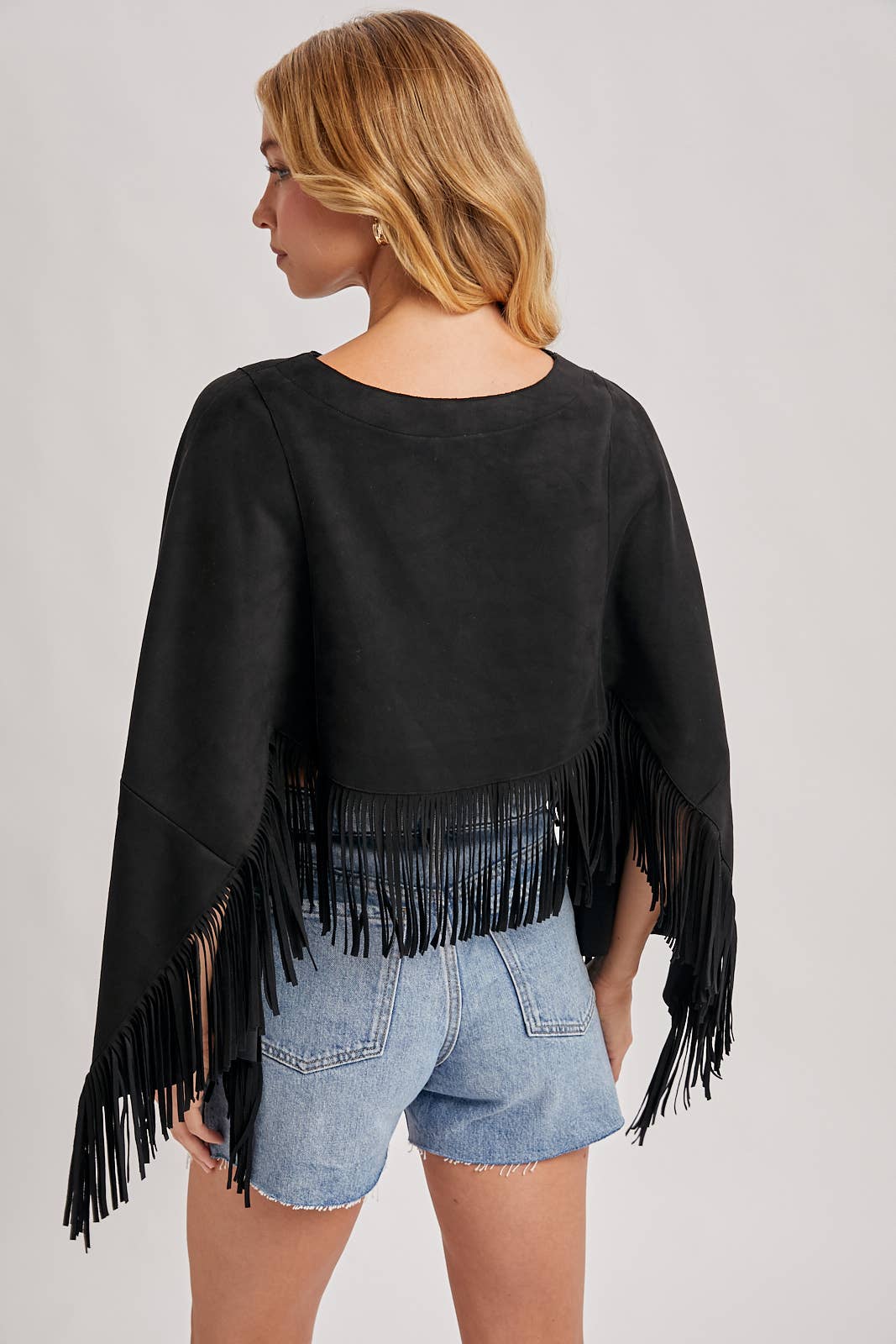 WESTERN BOHEMIAN SUEDE FRINGE CAPE