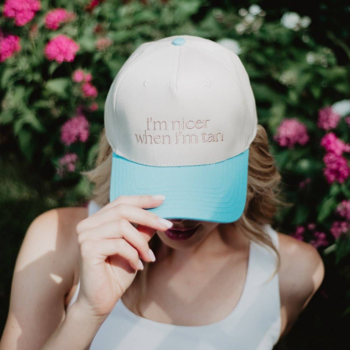 I'm Nicer When I'm Tan Two-Toned Vintage Hats