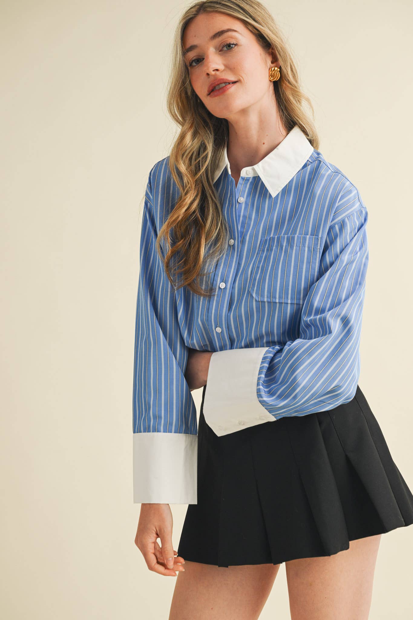 THE ELLA BUTTON DOWN TOP