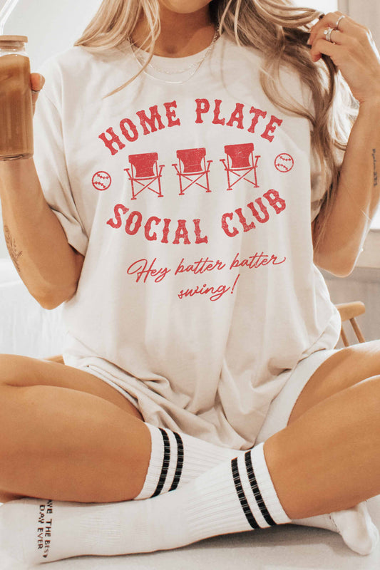 HOME PLATE SOCIAL CLUB OVERSIZED GRAPHIC TEE