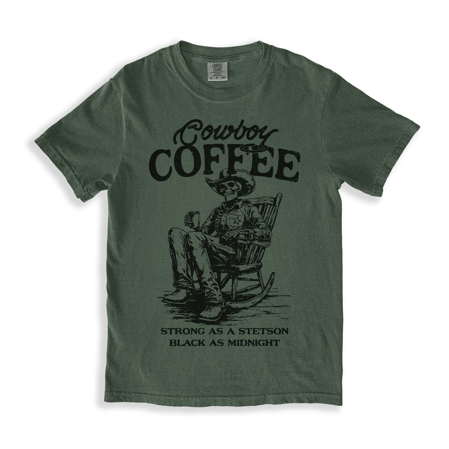 Cowboy Coffee Tee – Western Caffeine Graphic T-Shirt