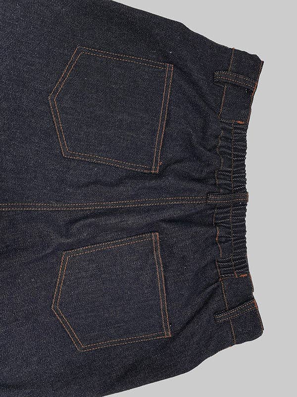 High Waist Straight Contrast Split Jean Pants