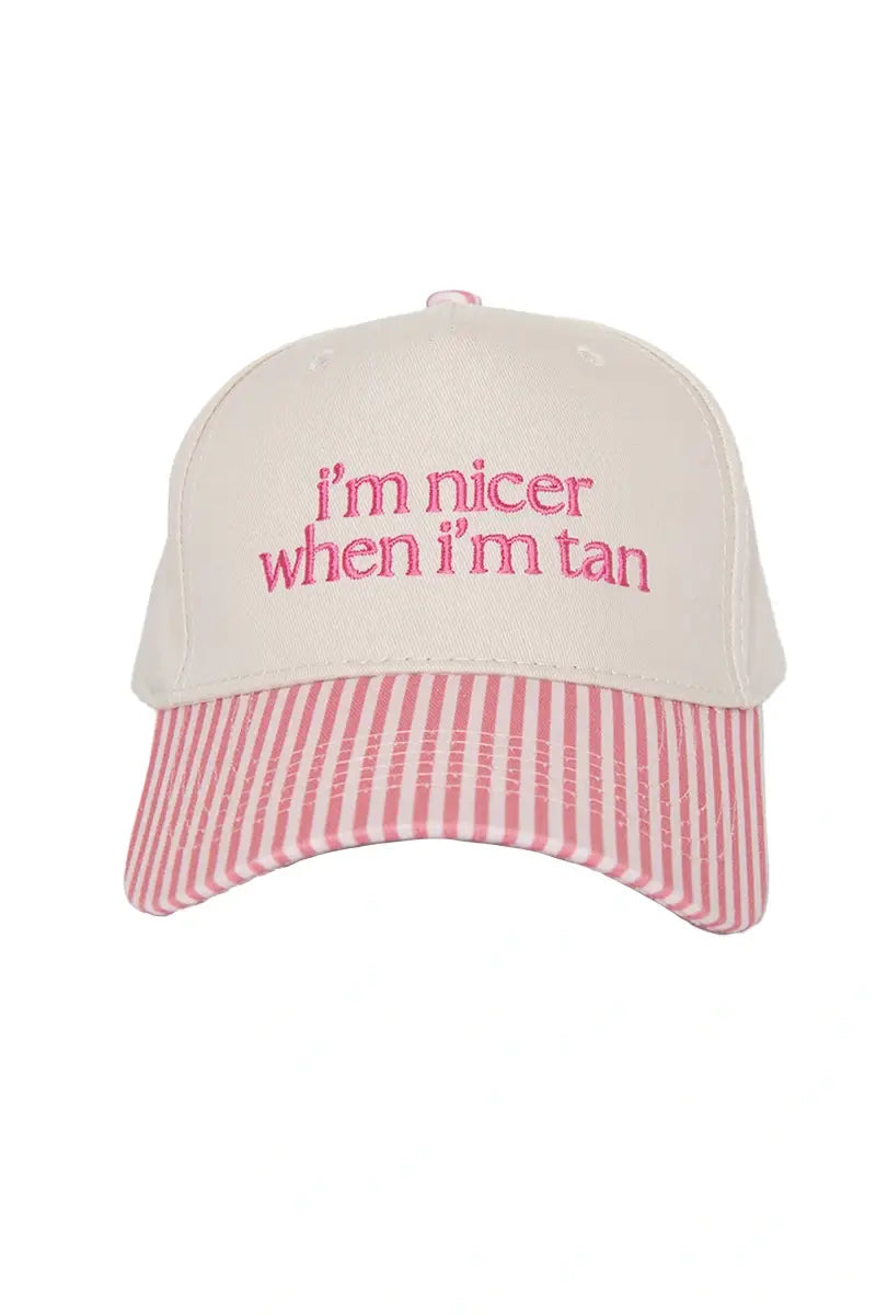 I'm Nicer When I'm Tan Two-Toned Vintage Hats