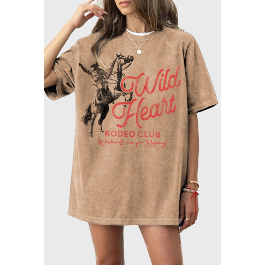 WILD HEART OVERSIZED MINERAL GRAPHIC TEE