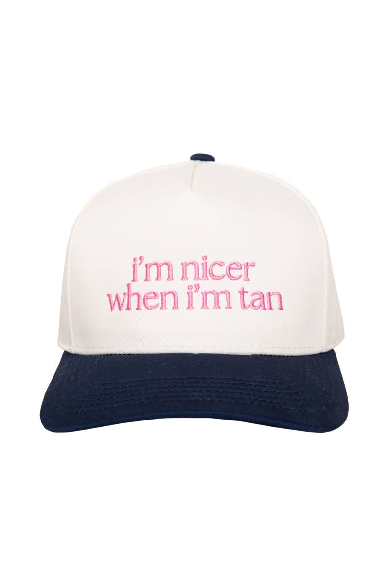 I'm Nicer When I'm Tan Two-Toned Vintage Hats
