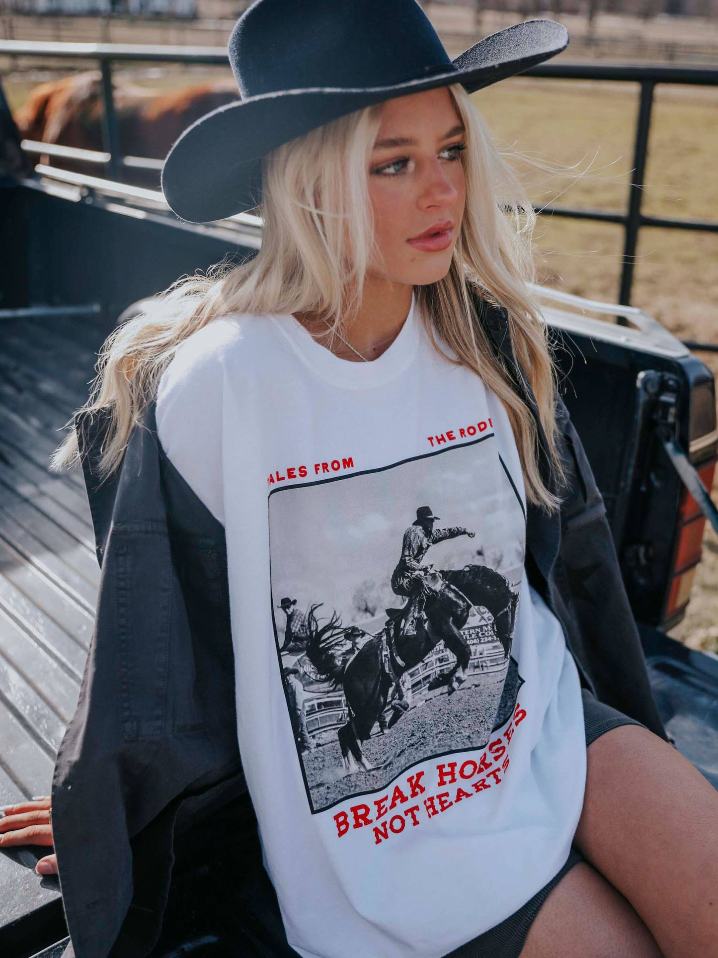 Break Horses Not Hearts Graphic Tee