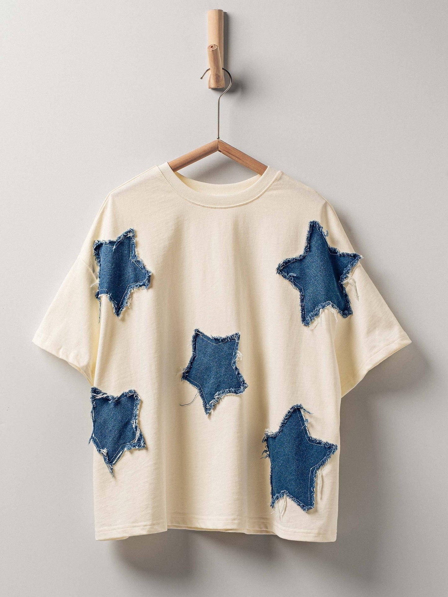 Distressed Denim Star Tee