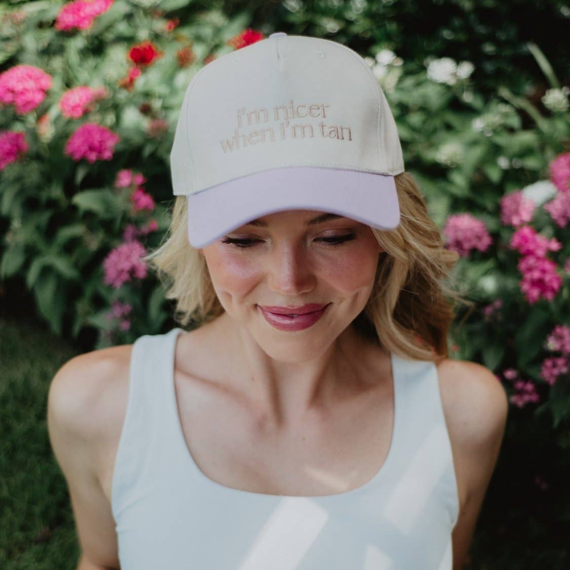 I'm Nicer When I'm Tan Two-Toned Vintage Hats