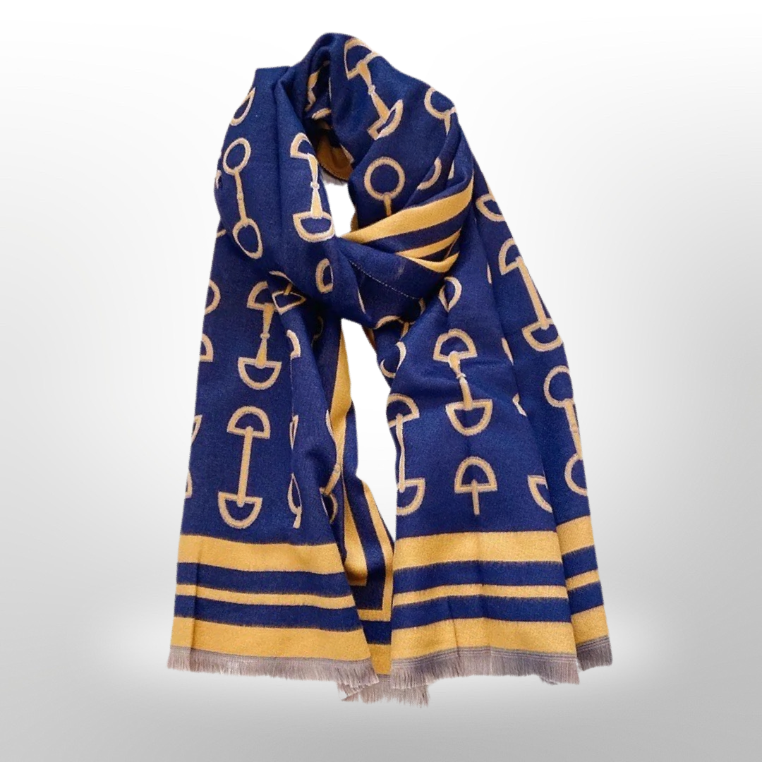 Equestrian Snaffle Bit Horse Design Winter Scarf Wrap