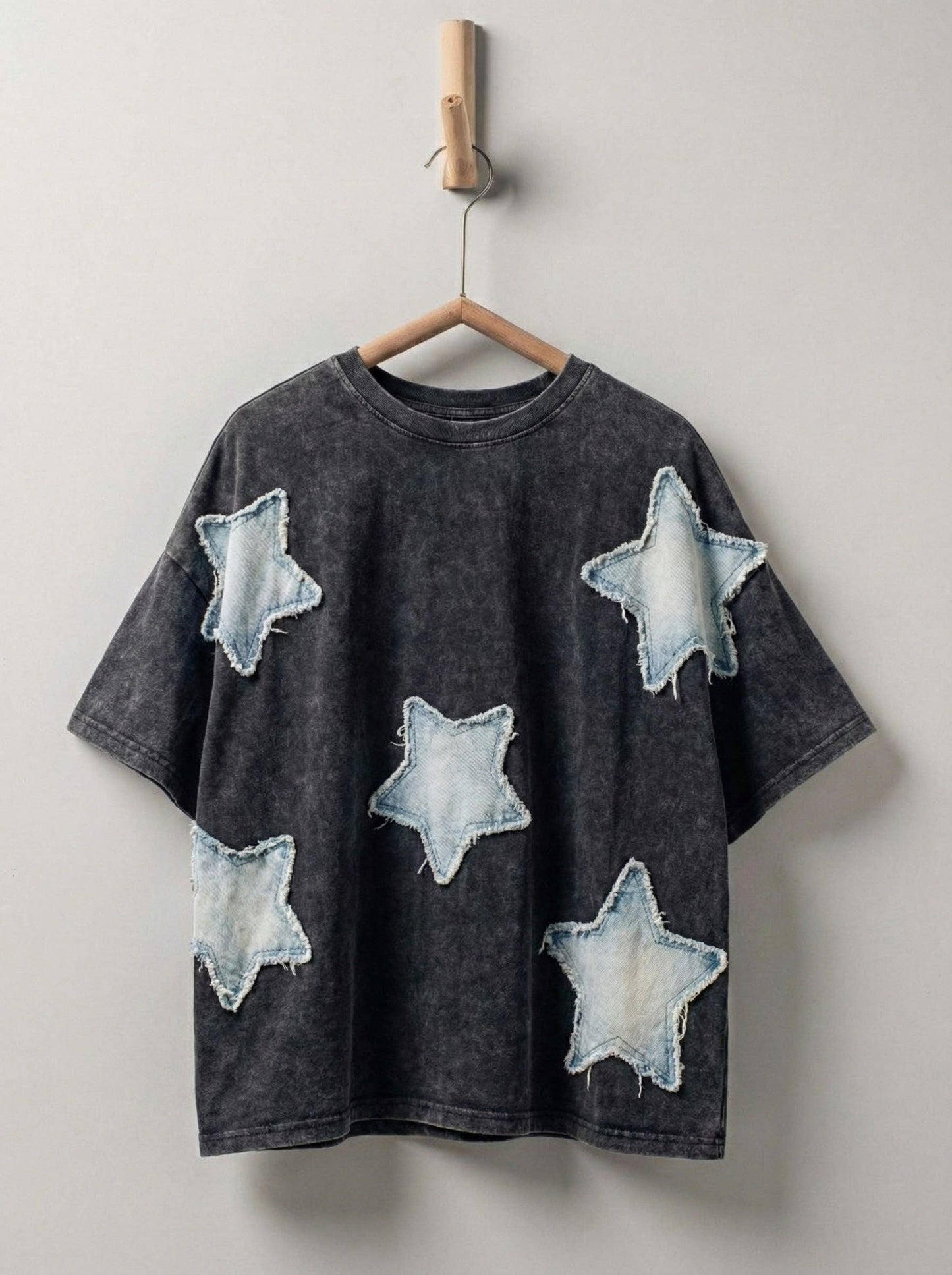 Distressed Denim Star Tee