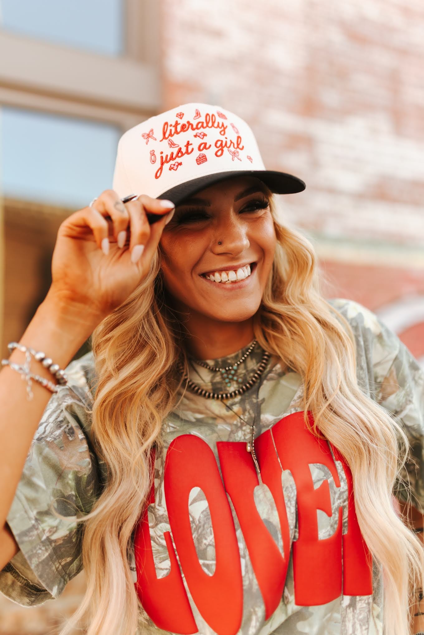 LOVER, PUFF Camo Western Boxy Cotton TShirt