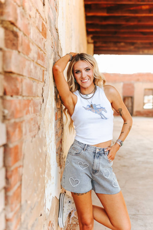 Buckin' Horse Cropped Tank