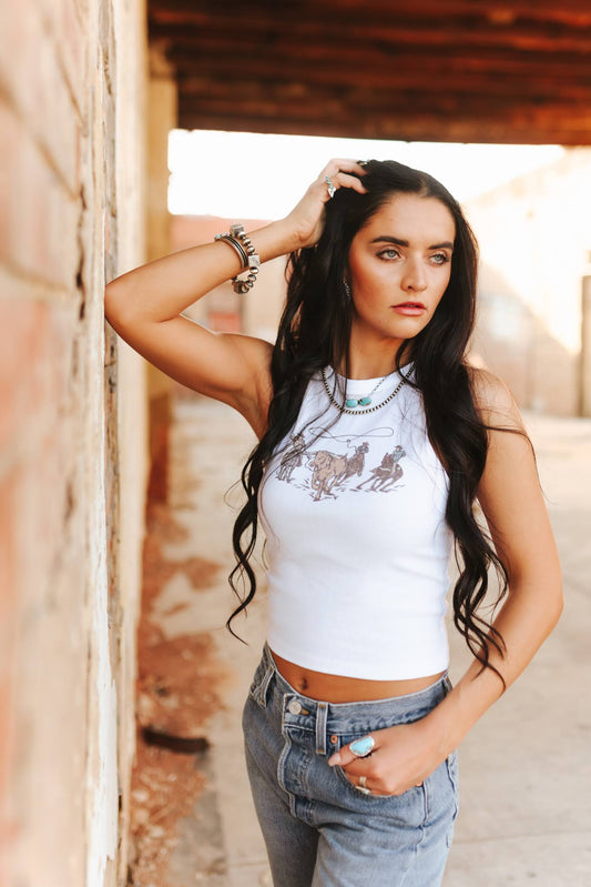 Cowboys Cropped Tank