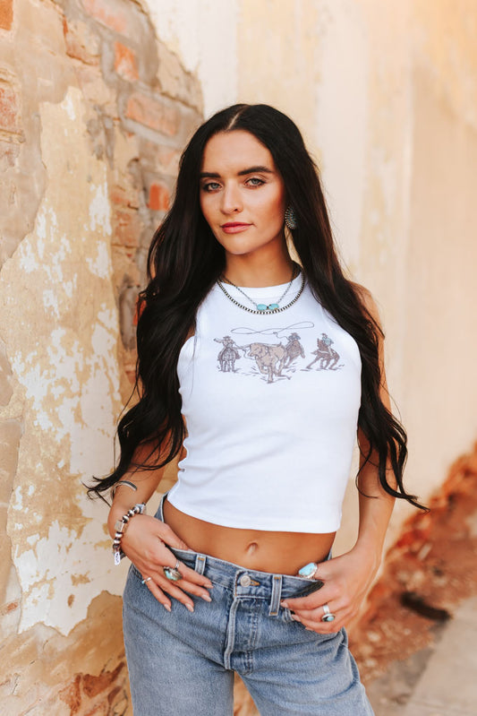 Cowboys Cropped Tank