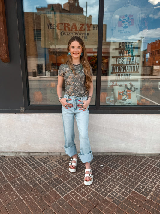 Camo Jersey Baby Tee