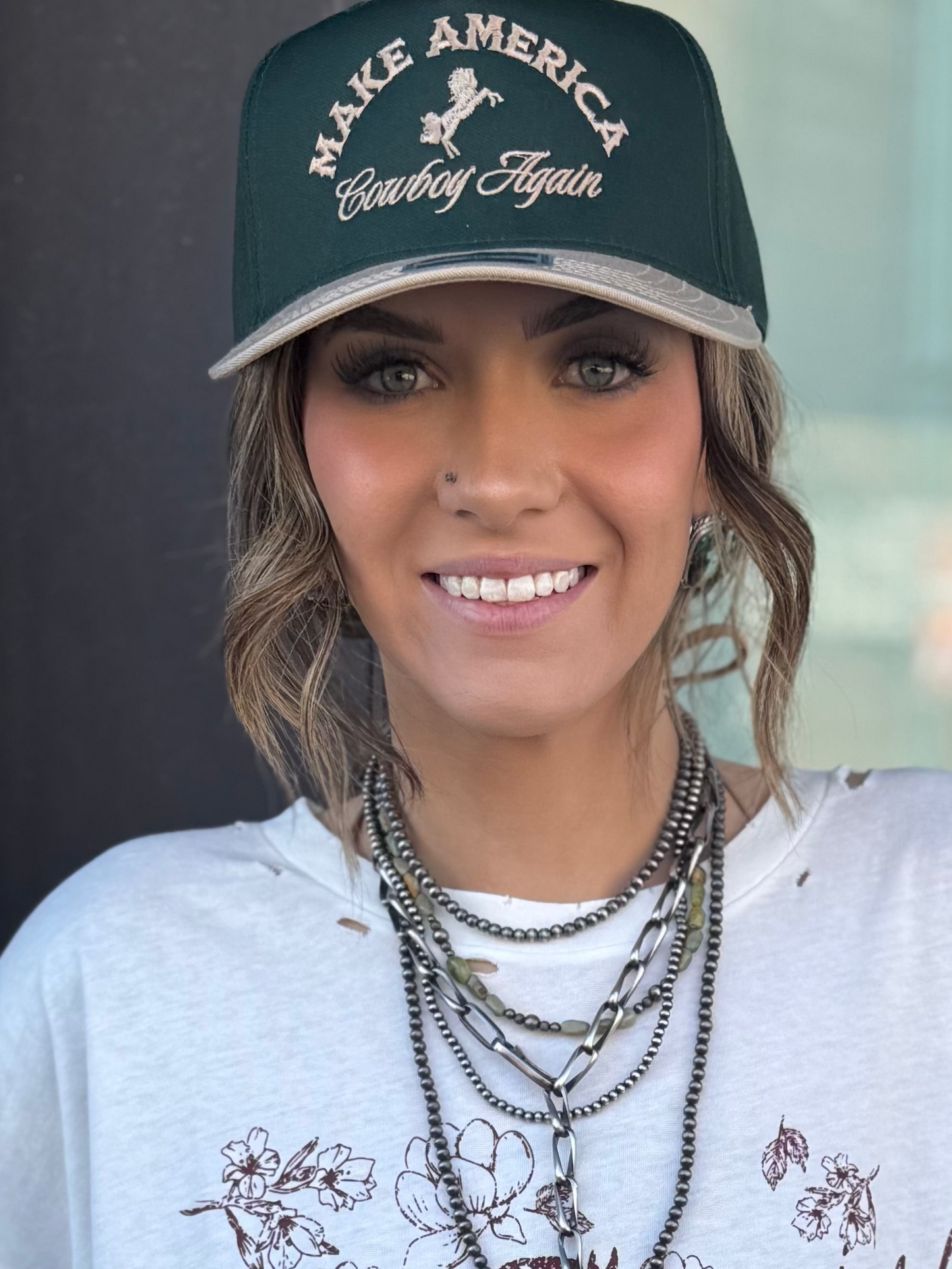 MAKE AMERICA COWBOY AGAIN Embroidered Trucker Hat