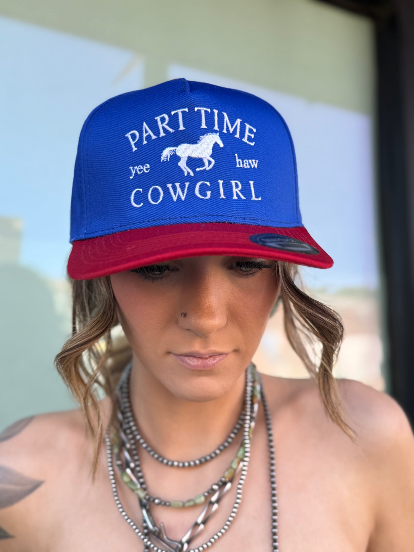 Part Time Cowgirl Two Tone Trucker