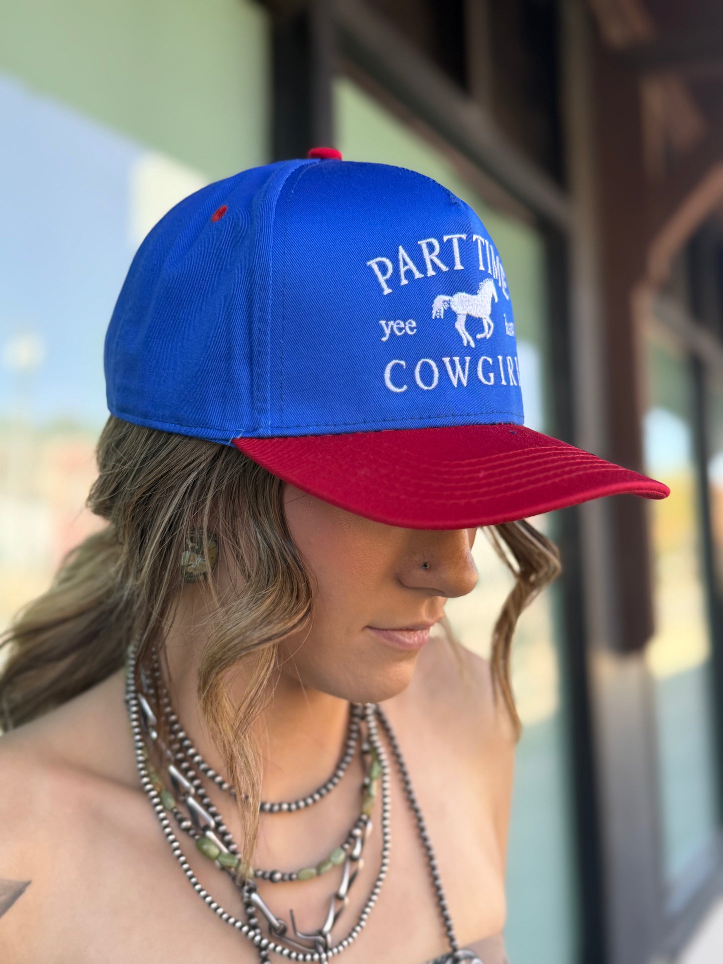 Part Time Cowgirl Two Tone Trucker