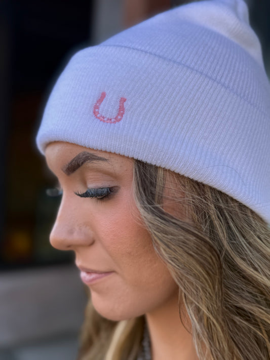 COWGIRL UP BEANIE (WHITE)