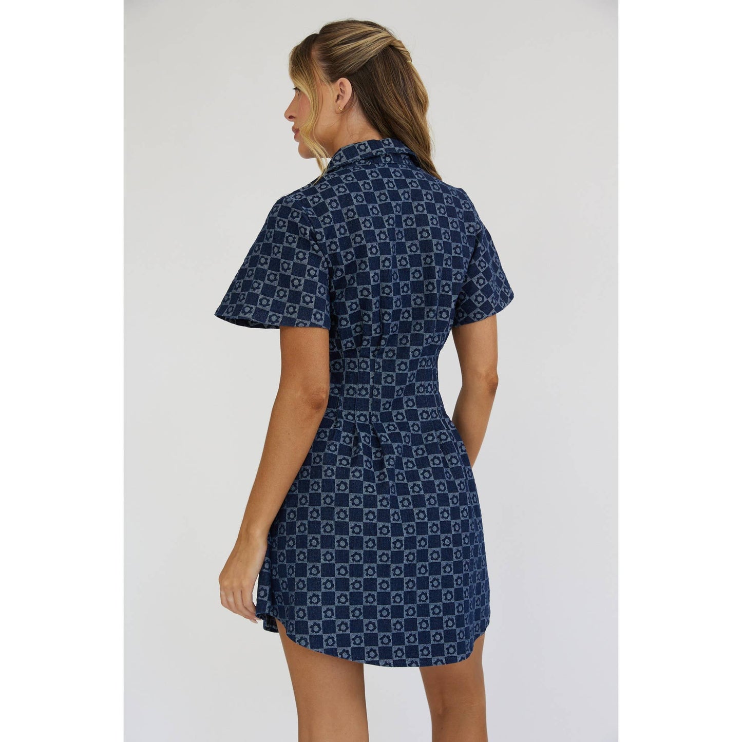 FLORAL MONOGRAM MINI DRESS / CM3035D18