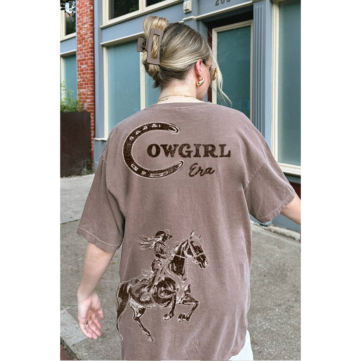 BUTTERFLY DROPPED  GRAPHIC  OVERSIZED TEE