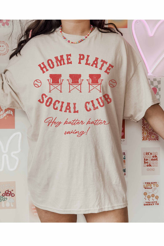 HOME PLATE SOCIAL CLUB OVERSIZED GRAPHIC TEE
