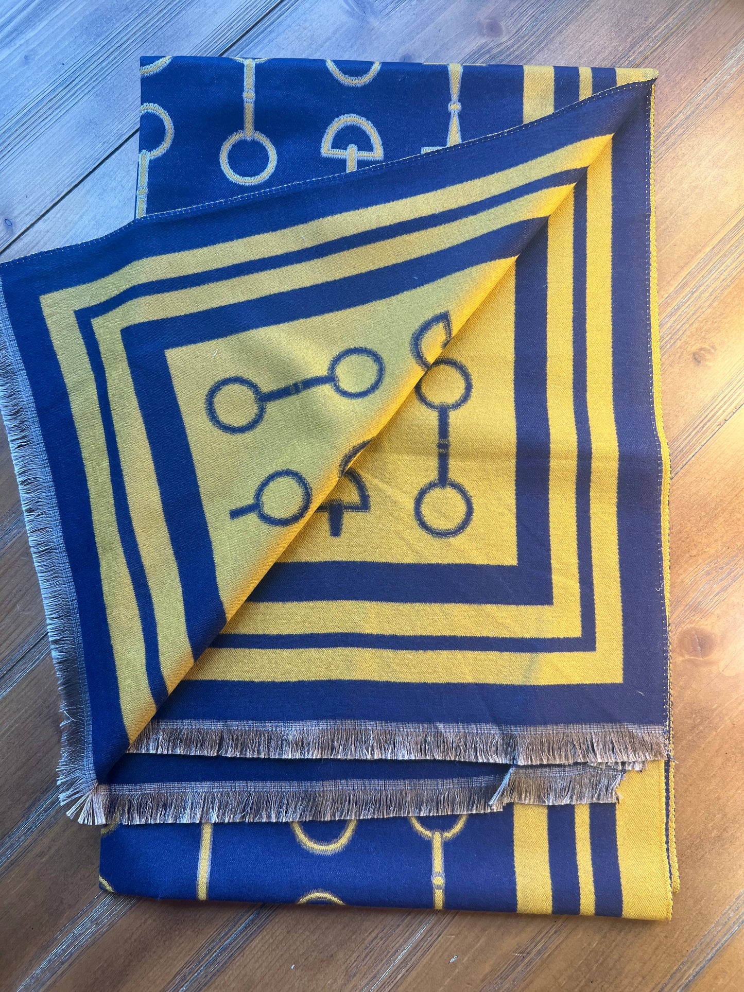 Equestrian Snaffle Bit Horse Design Winter Scarf Wrap