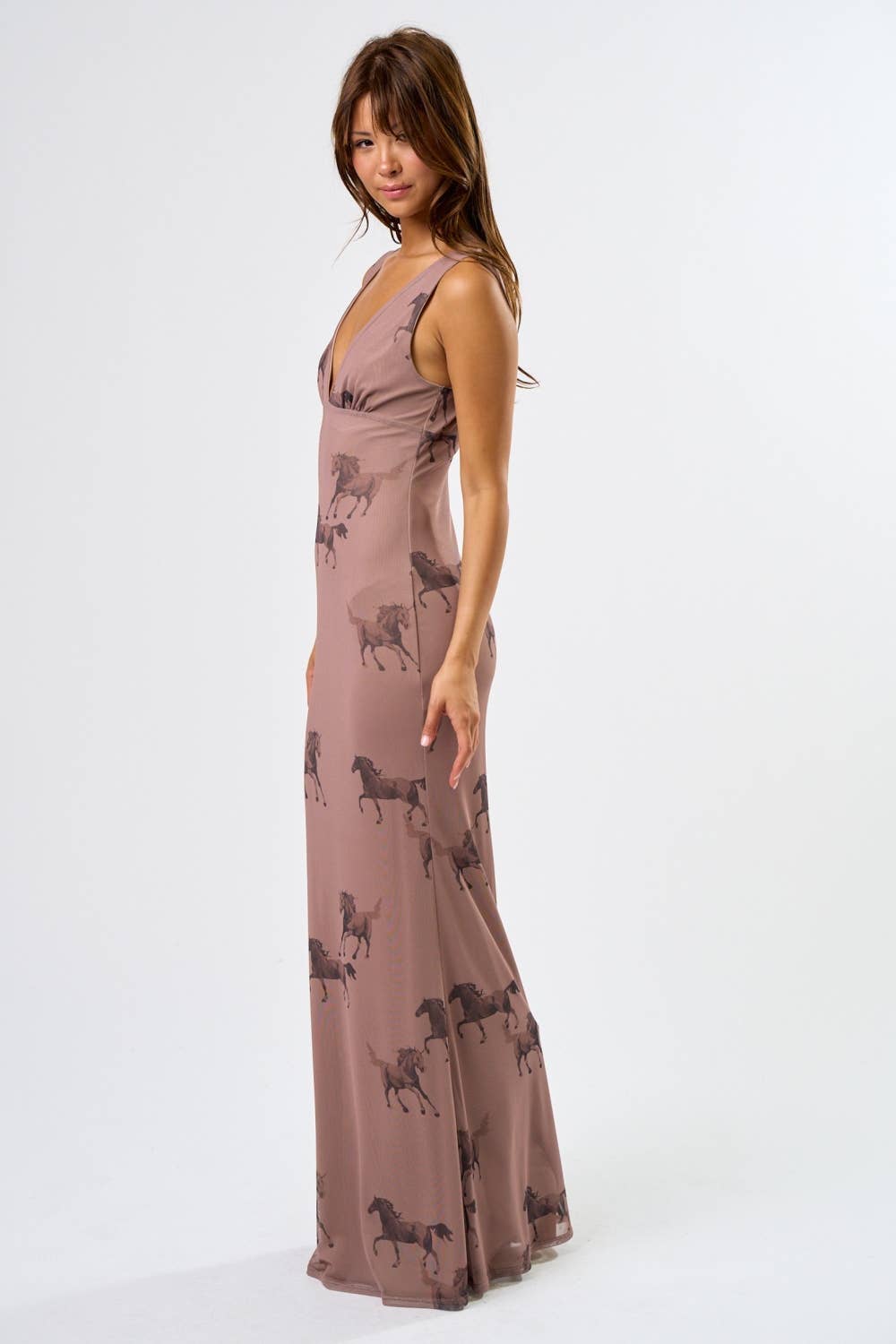 BD25228-6 MESH PRINT MAXI DRESS