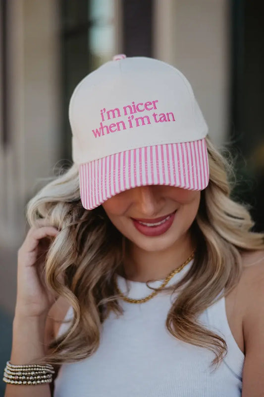 I'm Nicer When I'm Tan Two-Toned Vintage Hats