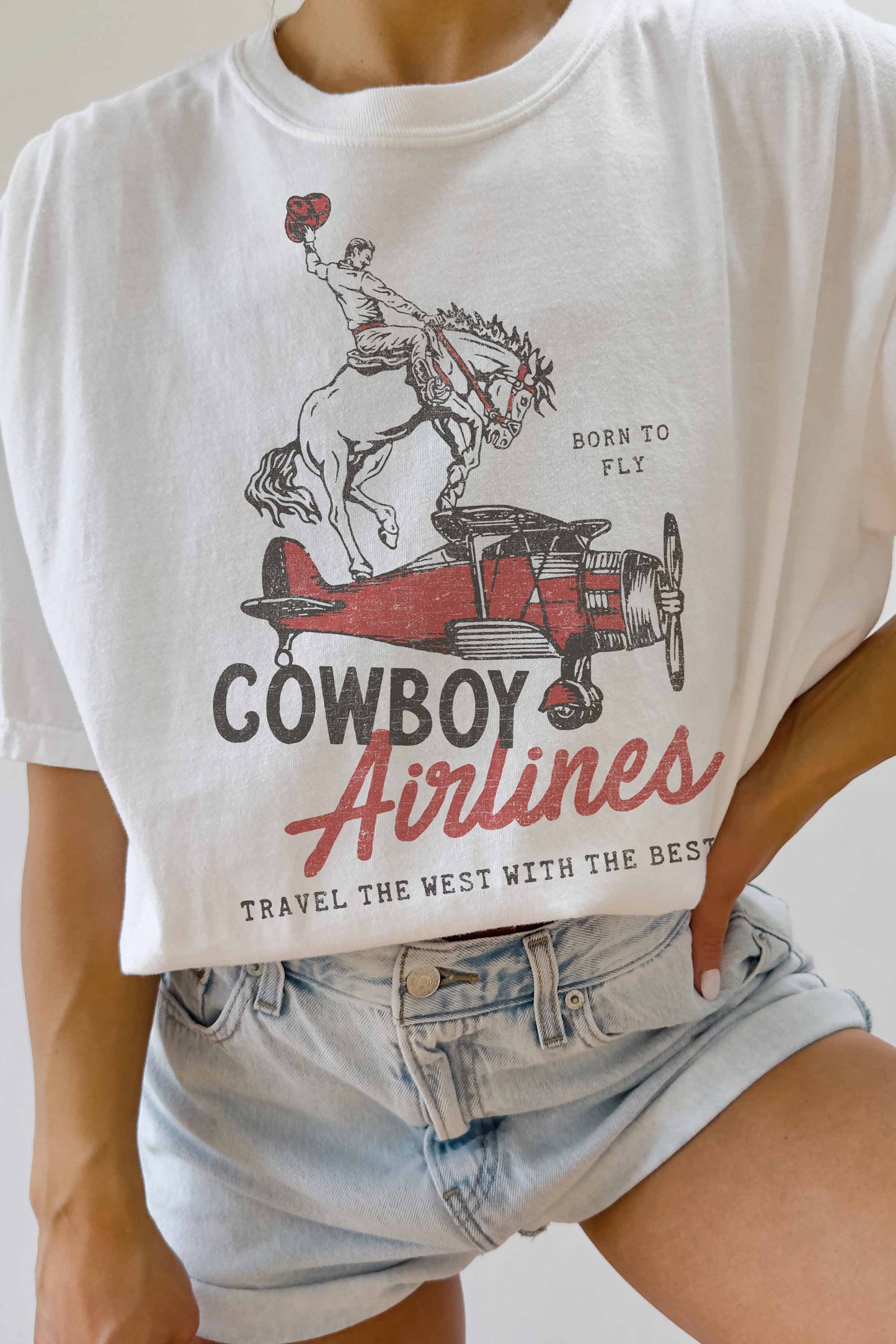 COWBOY AIRLINES OVERSIZED TEE