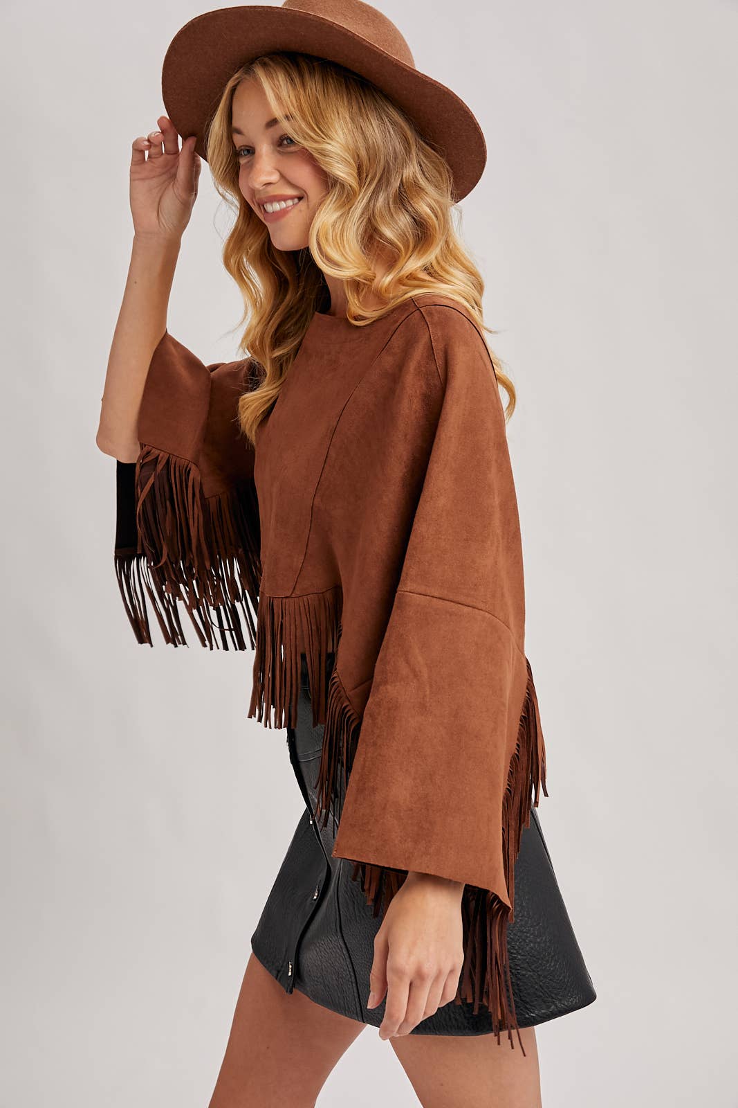 WESTERN BOHEMIAN SUEDE FRINGE CAPE