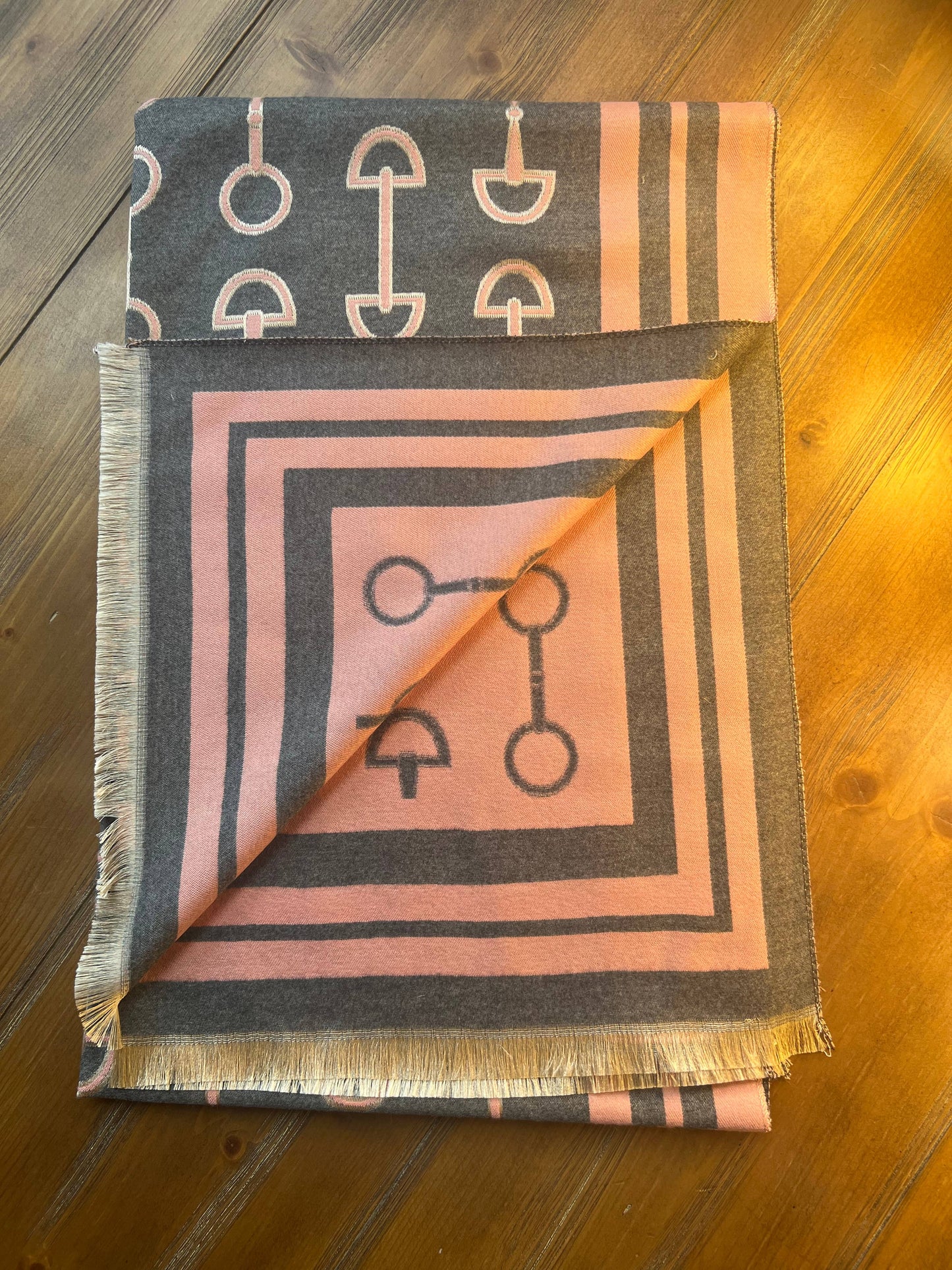 Equestrian Snaffle Bit Horse Design Winter Scarf Wrap