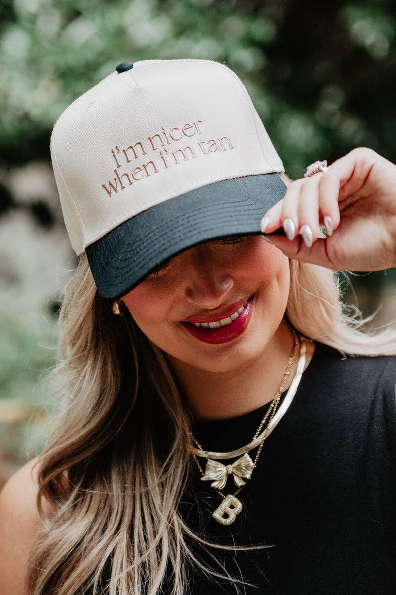 I'm Nicer When I'm Tan Two-Toned Vintage Hats